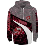 customized western kentucky hilltoppers hexagonal mesh red black gray hoodie best selling