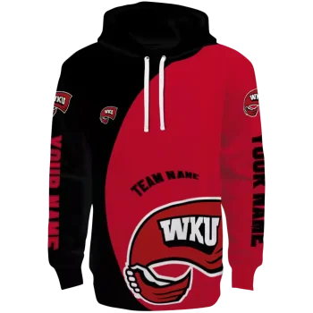 customized western kentucky hilltoppers minimalist design red black hoodie best selling