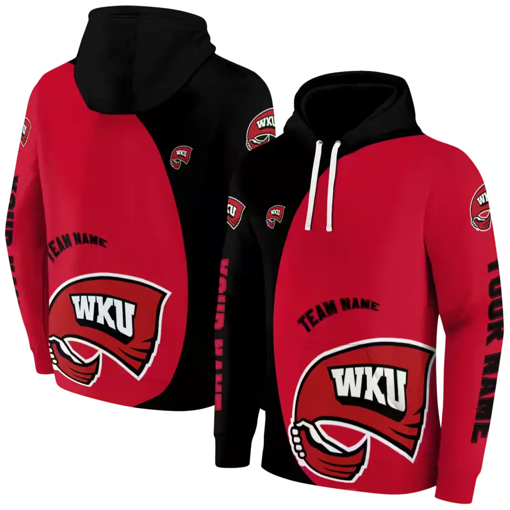 customized western kentucky hilltoppers minimalist design red black hoodie fashion forward customized western kentucky hilltoppers minimalist design red black hoodie fashion forward