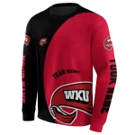 customized western kentucky hilltoppers minimalist design red black hoodie best selling