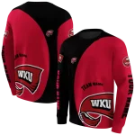 customized western kentucky hilltoppers minimalist design red black hoodie best selling