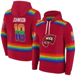 customized western kentucky hilltoppers rainbow stripes red hoodie best selling