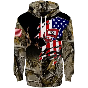 customized western kentucky hilltoppers tree camo hoodie best selling