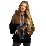 customized western michigan broncos baby groot brown black hoodie best selling