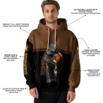 customized western michigan broncos baby groot brown black hoodie best selling