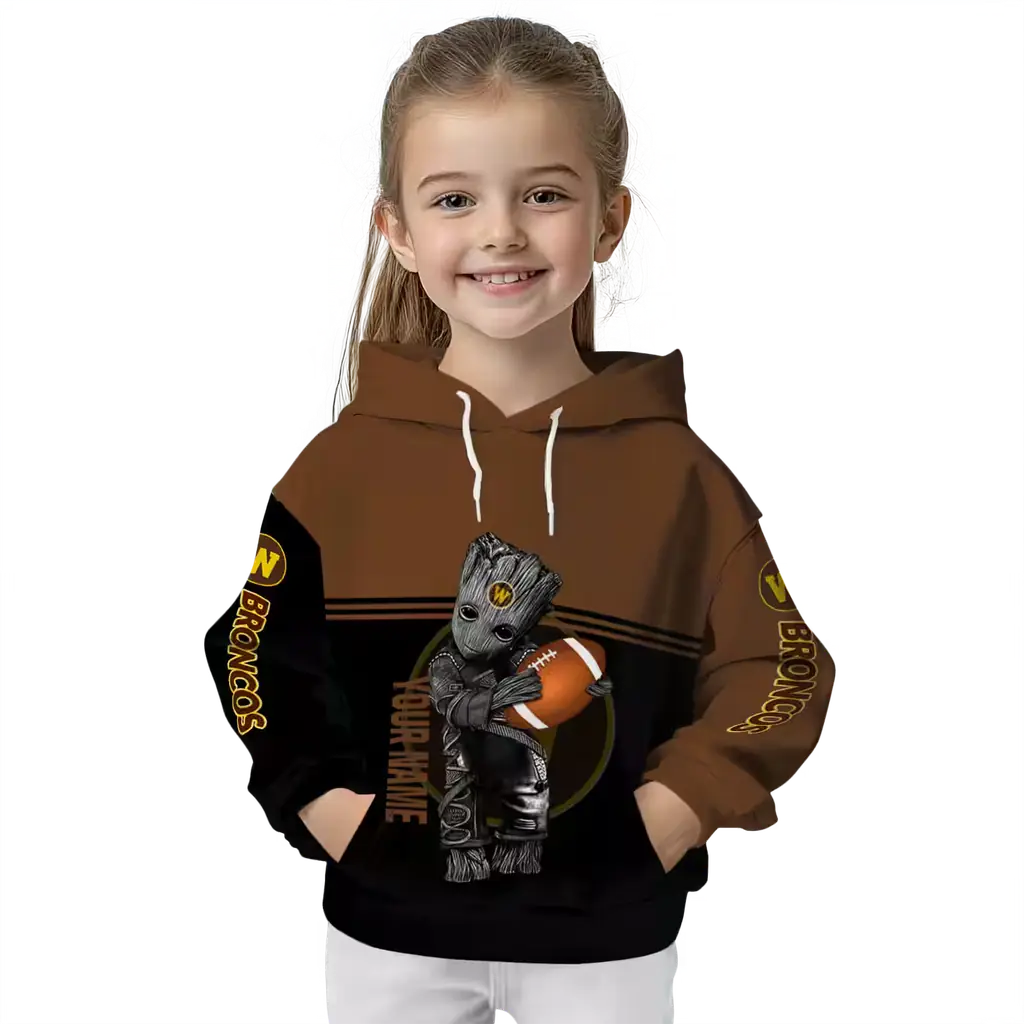customized western michigan broncos baby groot brown black hoodie top rated customized western michigan broncos baby groot brown black hoodie top rated