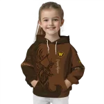 customized western michigan broncos deer silhouette brown hoodie best selling