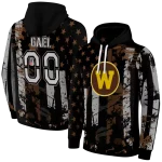 customized western michigan broncos distressed flag brown black hoodie best selling