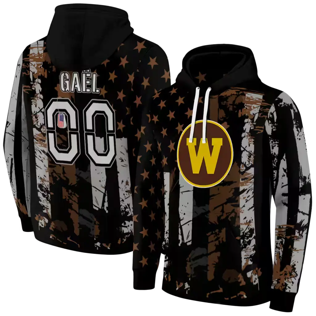 customized western michigan broncos distressed flag brown black hoodie fashion forward customized western michigan broncos distressed flag brown black hoodie fashion forward