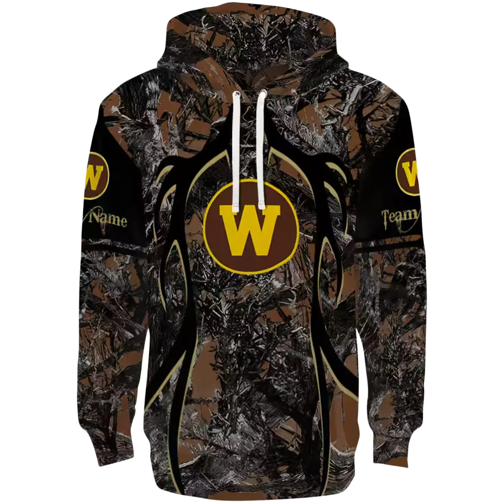 customized western michigan broncos hunting theme brown black hoodie best selling customized western michigan broncos hunting theme brown black hoodie best selling