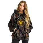 customized western michigan broncos hunting theme brown black hoodie best selling