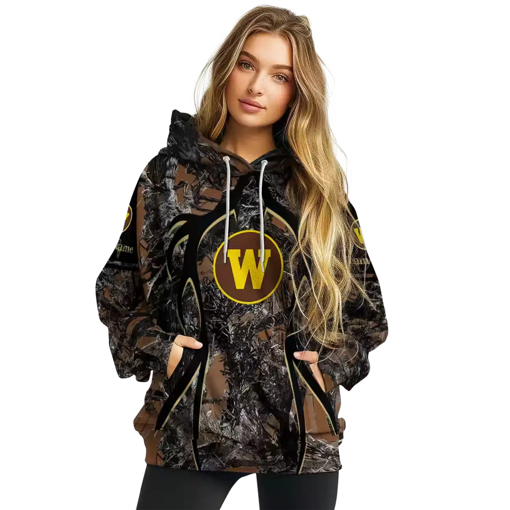 customized western michigan broncos hunting theme brown black hoodie high quality customized western michigan broncos hunting theme brown black hoodie high quality