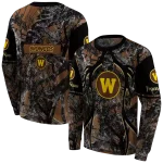 customized western michigan broncos hunting theme brown black hoodie best selling