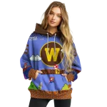 customized western michigan broncos mario blue black hoodie best selling
