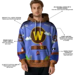 customized western michigan broncos mario blue black hoodie best selling