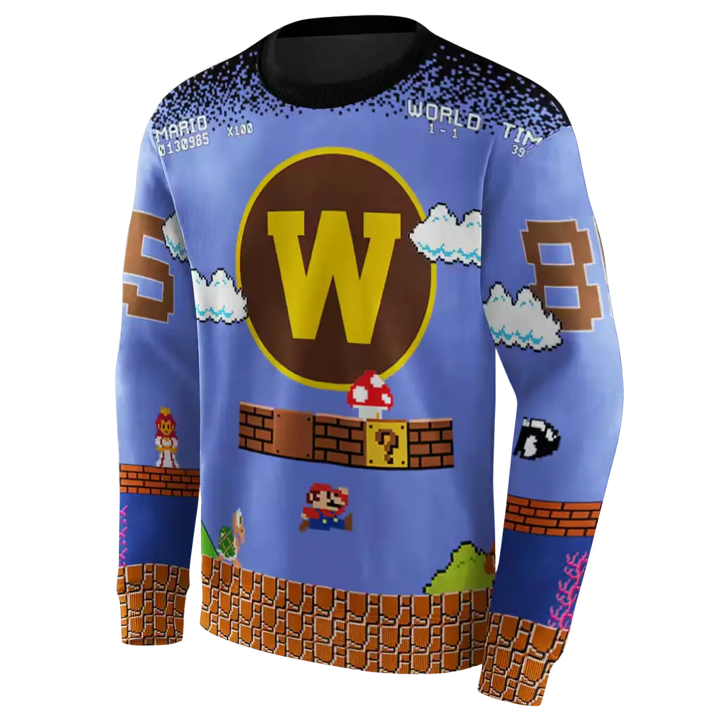 customized western michigan broncos mario blue black hoodie new arrival customized western michigan broncos mario blue black hoodie new arrival