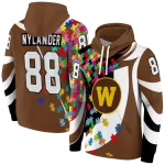 customized western michigan broncos puzzle pieces brown hoodie best selling
