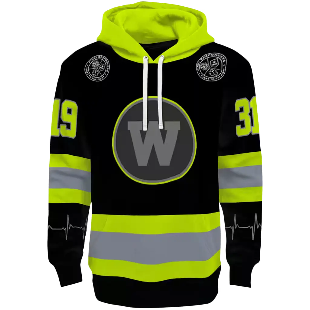 customized western michigan broncos safety motif black neon green hoodie best selling customized western michigan broncos safety motif black neon green hoodie best selling