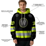 customized western michigan broncos safety motif black neon green hoodie best selling