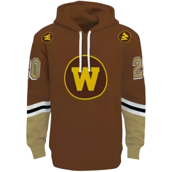 customized western michigan broncos striped sleeves brown hoodie best selling