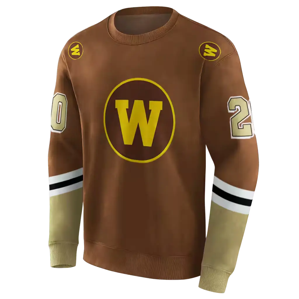 customized western michigan broncos striped sleeves brown hoodie new arrival customized western michigan broncos striped sleeves brown hoodie new arrival