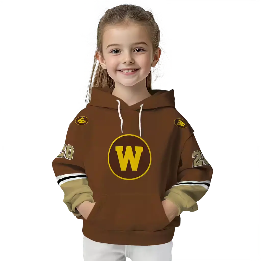 customized western michigan broncos striped sleeves brown hoodie top rated customized western michigan broncos striped sleeves brown hoodie top rated