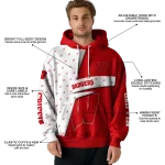 customized wisconsin badgers abstract shape red hoodie best selling