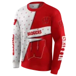 customized wisconsin badgers abstract shape red hoodie best selling