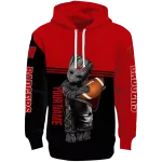 customized wisconsin badgers baby groot red black hoodie best selling