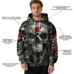 customized wisconsin badgers camo skull hoodie best selling