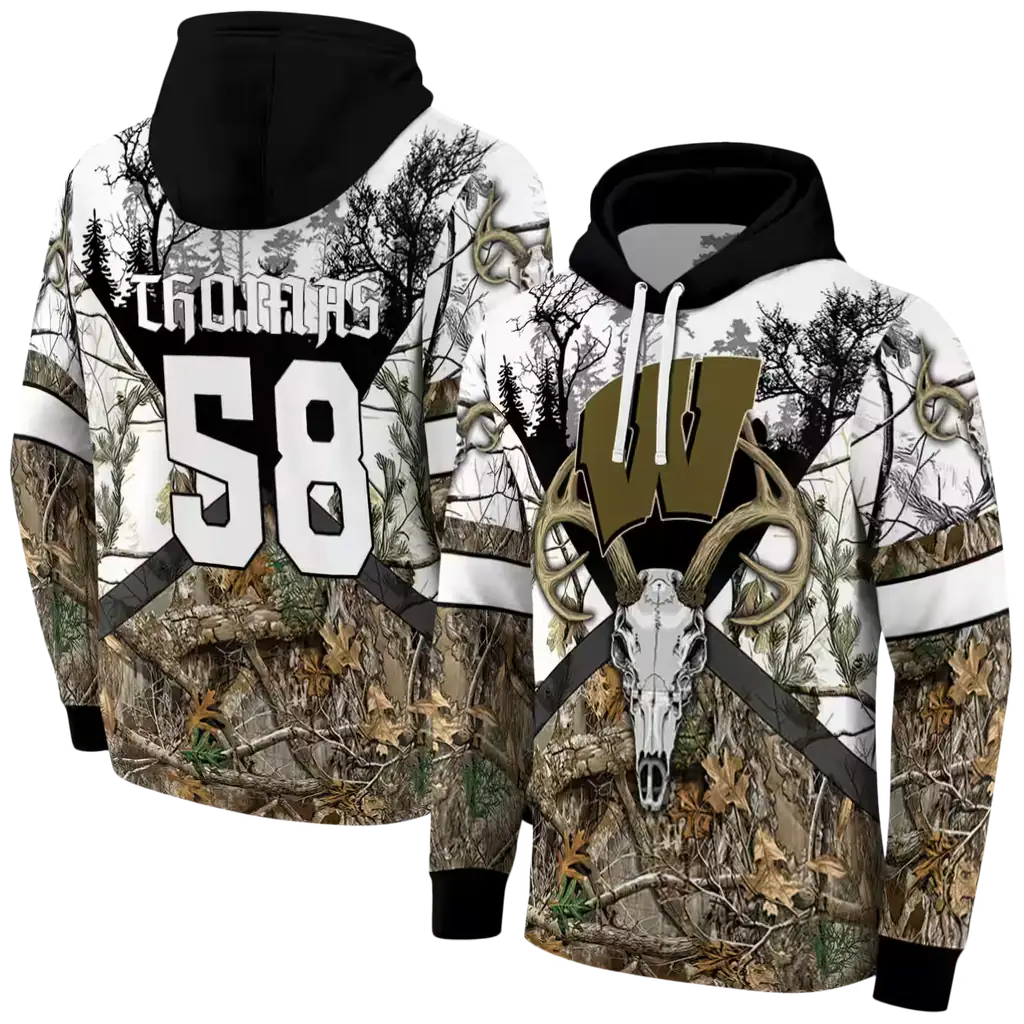 customized wisconsin badgers forest silhouette hoodie fashion forward customized wisconsin badgers forest silhouette hoodie fashion forward