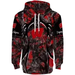 customized wisconsin badgers hunting theme red black hoodie best selling