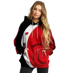 customized wisconsin badgers minimalist design red black hoodie best selling
