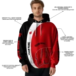 customized wisconsin badgers minimalist design red black hoodie best selling