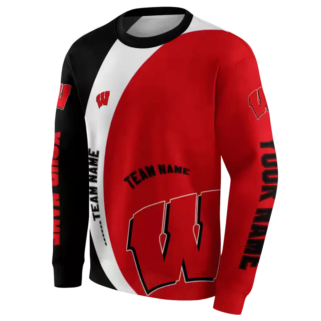 customized wisconsin badgers minimalist design red black hoodie new arrival customized wisconsin badgers minimalist design red black hoodie new arrival