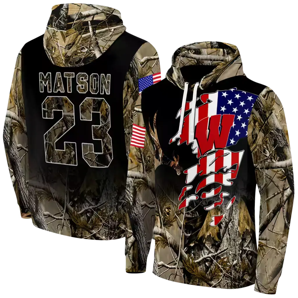 customized wisconsin badgers tree camo hoodie fashion forward customized wisconsin badgers tree camo hoodie fashion forward