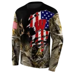 customized wisconsin badgers tree camo hoodie best selling