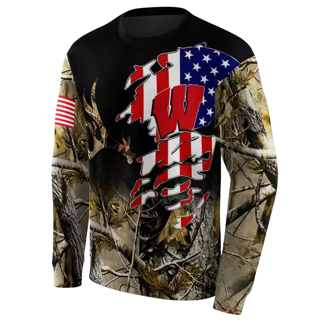 customized wisconsin badgers tree camo hoodie new arrival customized wisconsin badgers tree camo hoodie new arrival