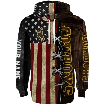 customized wyoming cowboys american pride hoodie best selling