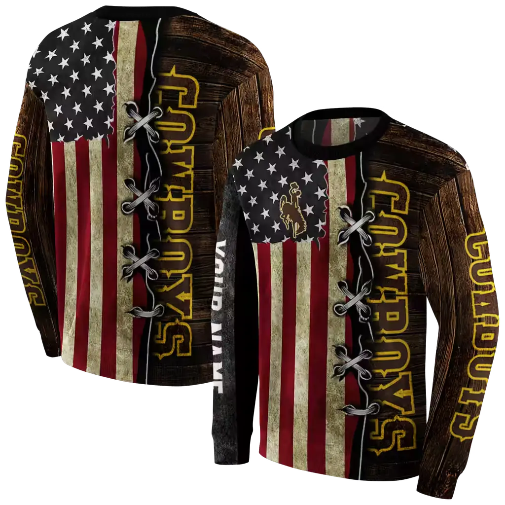 customized wyoming cowboys american pride hoodie premium grade customized wyoming cowboys american pride hoodie premium grade