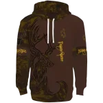 customized wyoming cowboys deer silhouette brown hoodie best selling