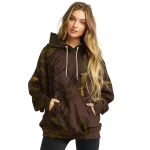 customized wyoming cowboys deer silhouette brown hoodie best selling
