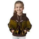 customized wyoming cowboys flame design brown hoodie best selling
