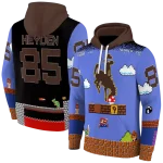 customized wyoming cowboys mario blue black hoodie best selling