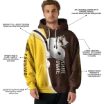 customized wyoming cowboys peeking snoopy brown hoodie best selling