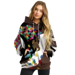 customized wyoming cowboys puzzle pieces brown hoodie best selling