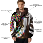 customized wyoming cowboys puzzle pieces brown hoodie best selling