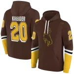 customized wyoming cowboys striped sleeves brown hoodie best selling