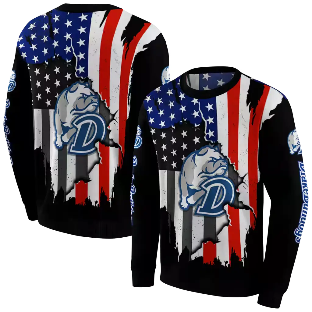 drake bulldogs american pride black hoodie premium grade drake bulldogs american pride black hoodie premium grade