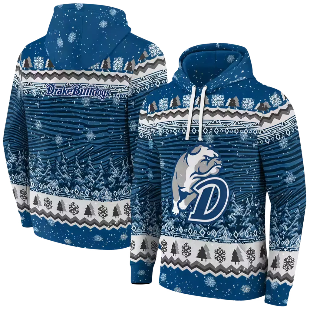 drake bulldogs christmas trees blue hoodie fashion forward drake bulldogs christmas trees blue hoodie fashion forward